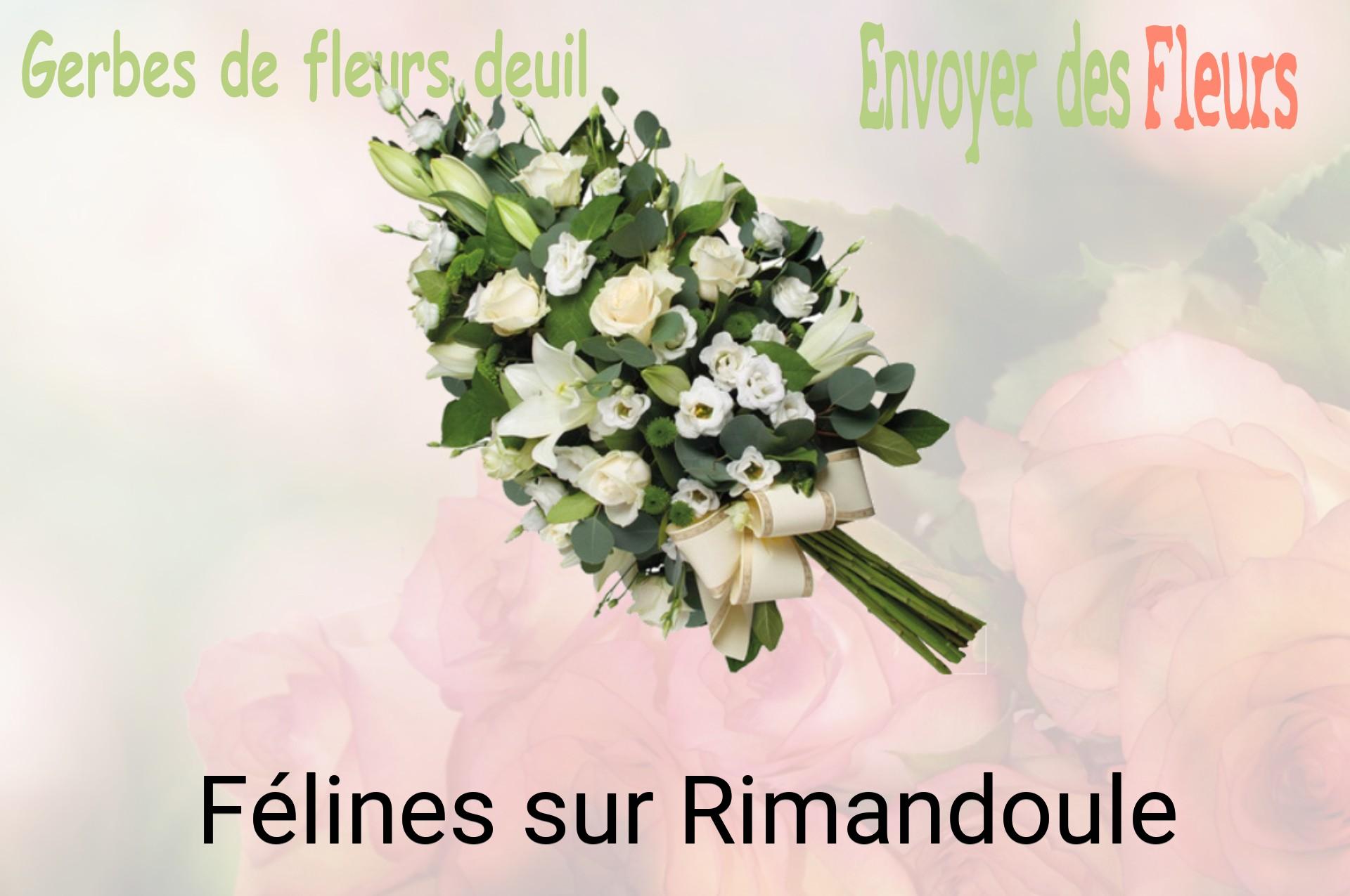 Gerbe de fleurs de deuil livrée à Félines-sur-Rimandoule